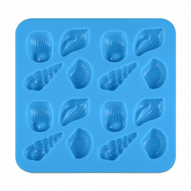 HiParty 2Pcs Small Conch Shell Chocolate Candy Silicone Molds, Seashell Fondant Mini Soap Crayon Resin Mould Ice Cube Jello Tray, Under the Sea Party Favors Supplies for Kids Birthday - Image 3